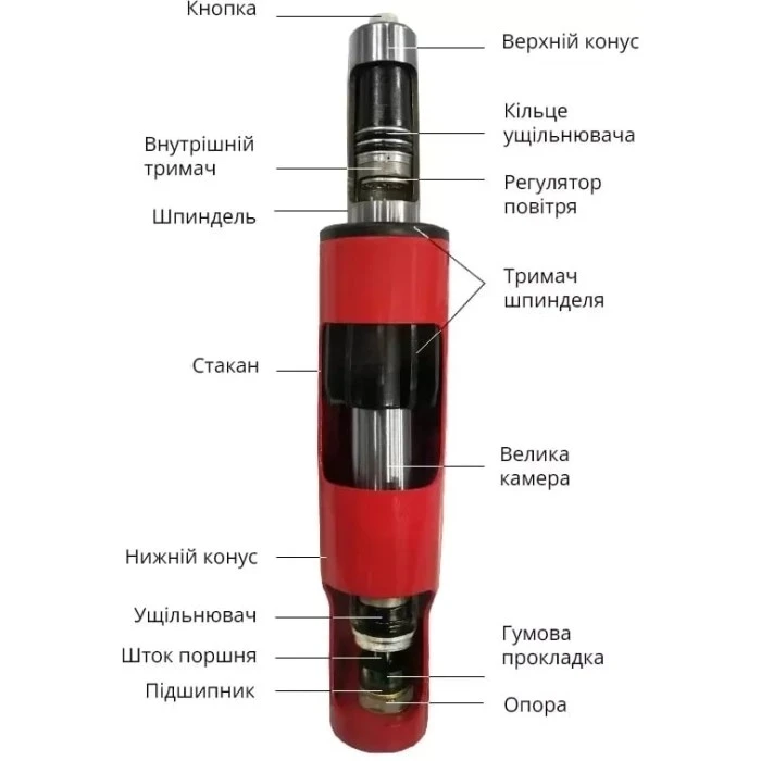 Газліфт АКЛАС AG-02 подвійний конус (Чорний)