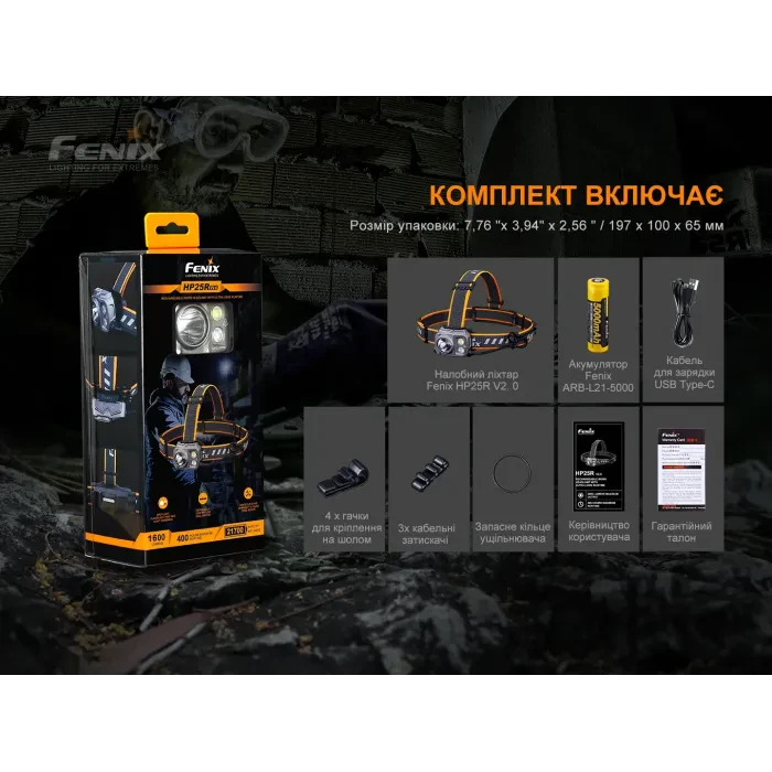 Ліхтар налобний Fenix HP25R V2.0