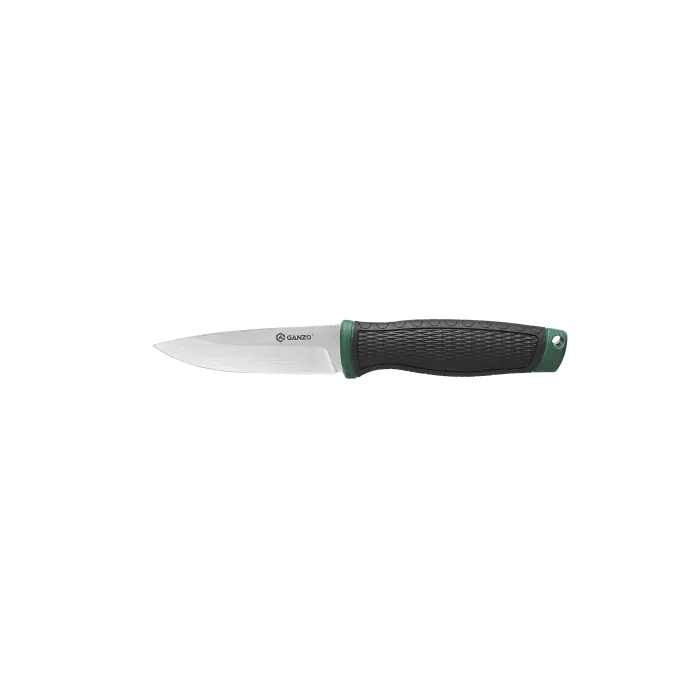 Ніж фіксований туристичний Ganzo G806 (9.8 см) 8CR14 / PP+TPR зелений з чохлом
