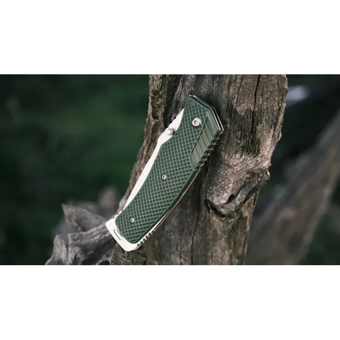 Ніж складаний туристичний Ganzo G618 (8 см) 440C / ABS зелений