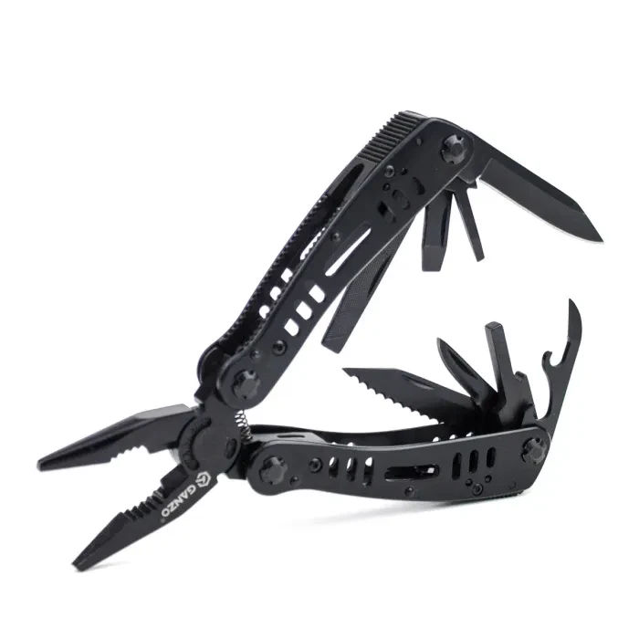 Мультитул Ganzo G103, (19.3 см) 22 функції, чорний + біти та чохол