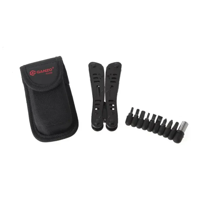 Мультитул Ganzo G103, (19.3 см) 22 функції, чорний + біти та чохол