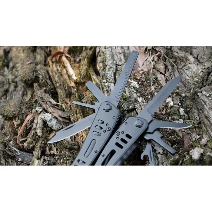 Мультитул Ganzo G103, (19.3 см) 22 функції, чорний + біти та чохол