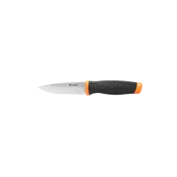 Ніж фіксований туристичний Ganzo G806 (9.8 см) 8CR14 / PP+TPR помаранчевий з чохлом