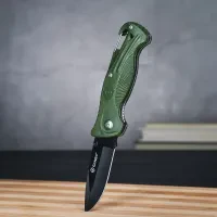 Ніж складаний кишеньковий Ganzo G611 (7.5 см) 420C / пластик зелений