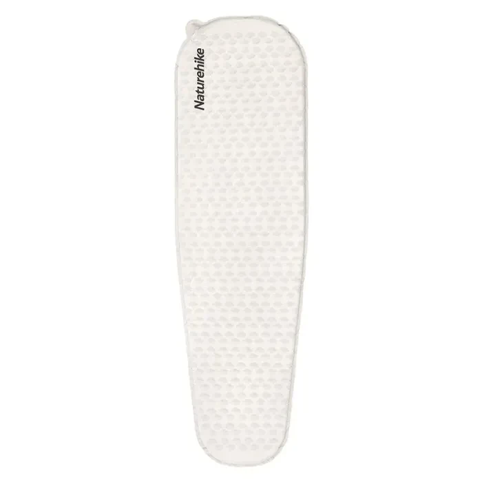 Матрац туристичний надувний одномісний Naturehike CNK2300DZ013, 185x55x3.5 см, світло-сірий, овальний