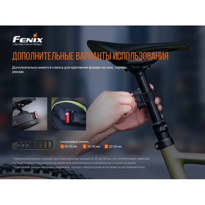 Велофара задня Fenix BC05R V2.0