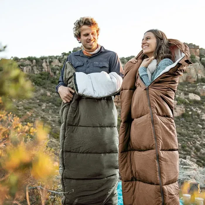 Спальник з капюшоном для туризму Naturehike U350 (1°C) коричневий