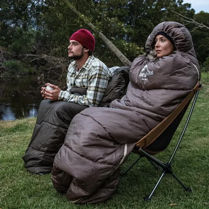 Спальник з капюшоном для туризму Naturehike U350 (1°C) коричневий