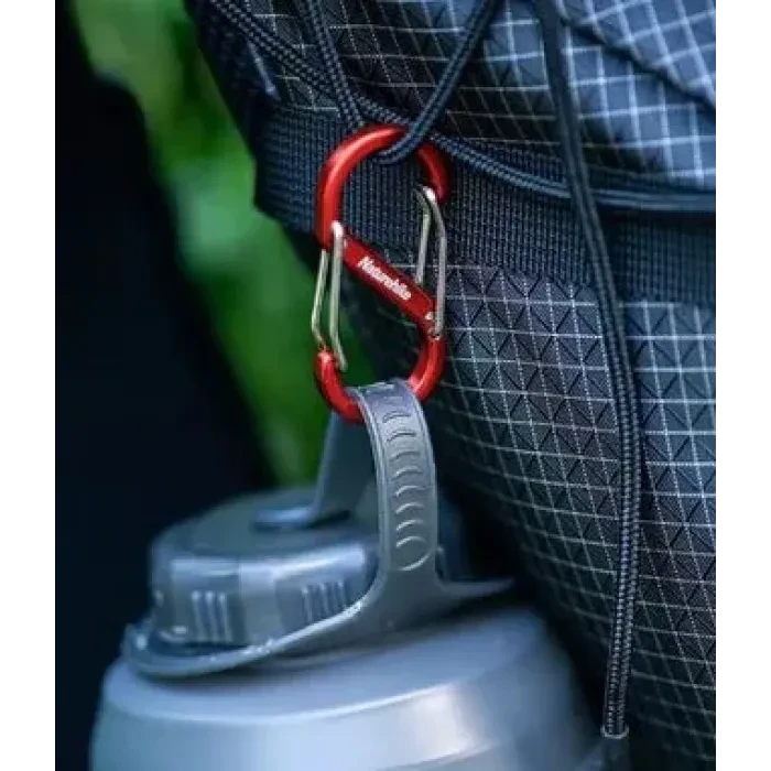 Карабін багатофункціональний Naturehike S-type NH20GS004, 88 мм, 1 шт, червоний