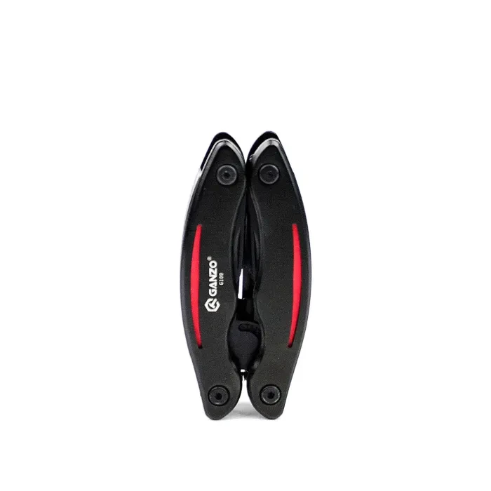 Мультитул Ganzo G109, (16.5 см) 10 функцій, чорний з червоним + чохол
