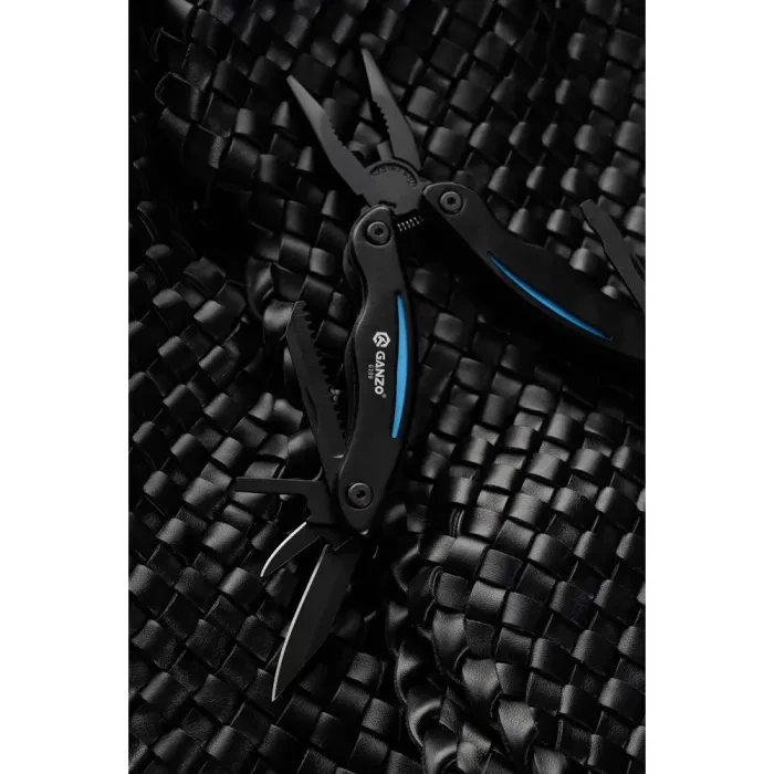 Мультитул Ganzo G109, (16.5 см) 10 функцій, чорний з червоним + чохол