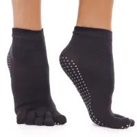 Шкарпетки EasyFit антиковзні для йоги, пілатесу, фітнесу, танців (36-40). Бавовна з роздільними пальцями, гігієнічні.