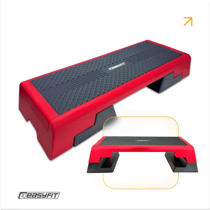 Степ платформа EasyFit 3 рівня (155-255мм) для аеробіки, фітнесу, HIIT до 350кг