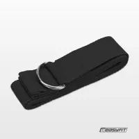 Ремень для йоги EasyFit Черный 183 см для растяжки, гибкости и асан. Прочный, хлопок.
