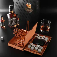 Камни для виски 16 камней (Сертифицированы) + деревянная упаковка + щипцы + 2 подставки