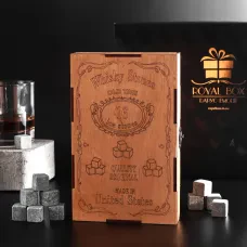 Камни для виски 16 камней (Сертифицированы) + деревянная упаковка + щипцы + 2 подставки