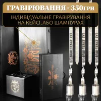 Шашличный набор в кейсе, подарочный набор шампуров, подарок мужчине, для мужа, шефа "Grills G20"