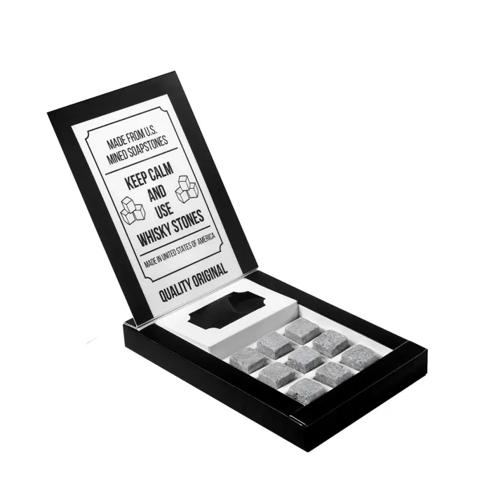 Камни для виски Whisky Stones 9 шт (Сертифицированы) + мешочек. Кубики для охлаждения виски