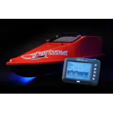 Кораблик для підгодовування Фортуна (27000 mAh) з ехолотом Toslon300 Червоний
