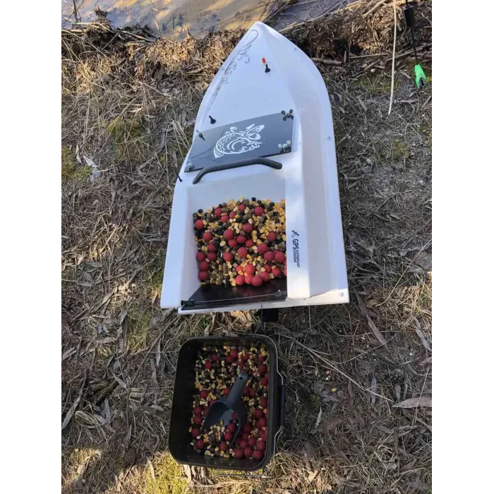 Кораблик для прикормки Фортуна (акумулятор 27000 mAh) Белый. Рыболовный электронный катер