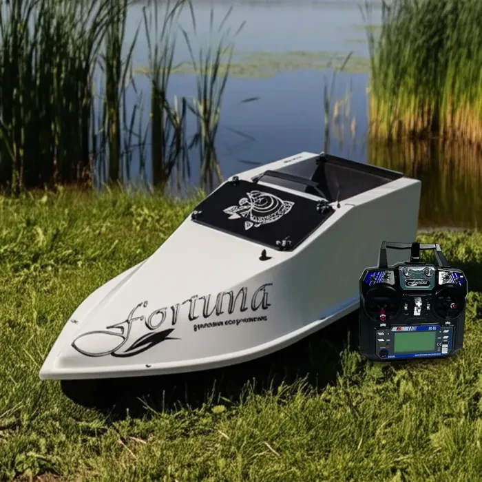 Кораблик для прикормки Фортуна (акумулятор 27000 mAh) Белый. Рыболовный электронный катер