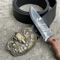Нож + Кожаный Ремень. Подарочный набор "Хищник" для мужчин Gorillas Accessories ручная работа