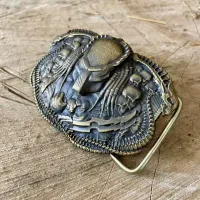 Нож + Кожаный Ремень. Подарочный набор "Хищник" для мужчин Gorillas Accessories ручная работа