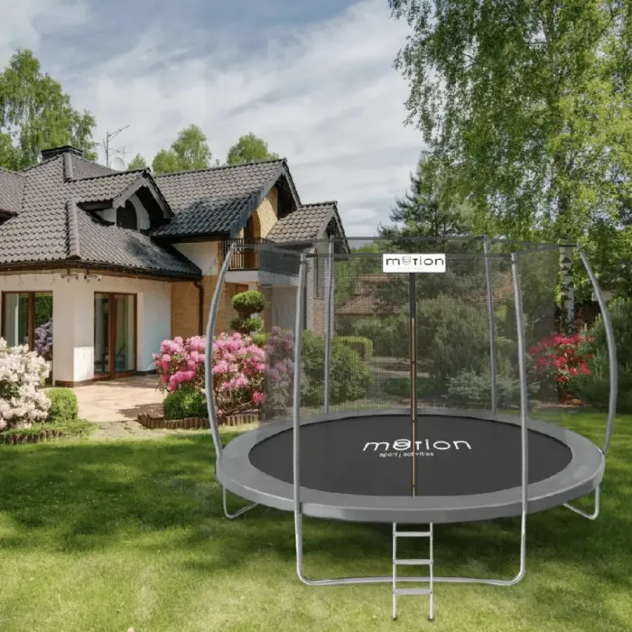 Батут Jumi Motion Sport Line Premium 10ft (305см) с внутренней сеткой серый