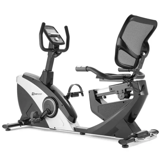Горизонтальный велотренажер Hop-Sport HS-070L Helix серебристый iConsole+
