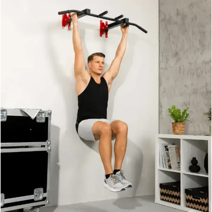 Турник универсальный на стену и потолок Hop-Sport HS-2006K с перчатками