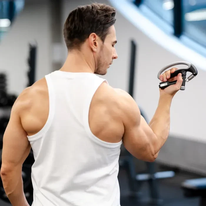 Эспандер регулируемый Gymtek 10-100кг с счетчиком серо-черный
