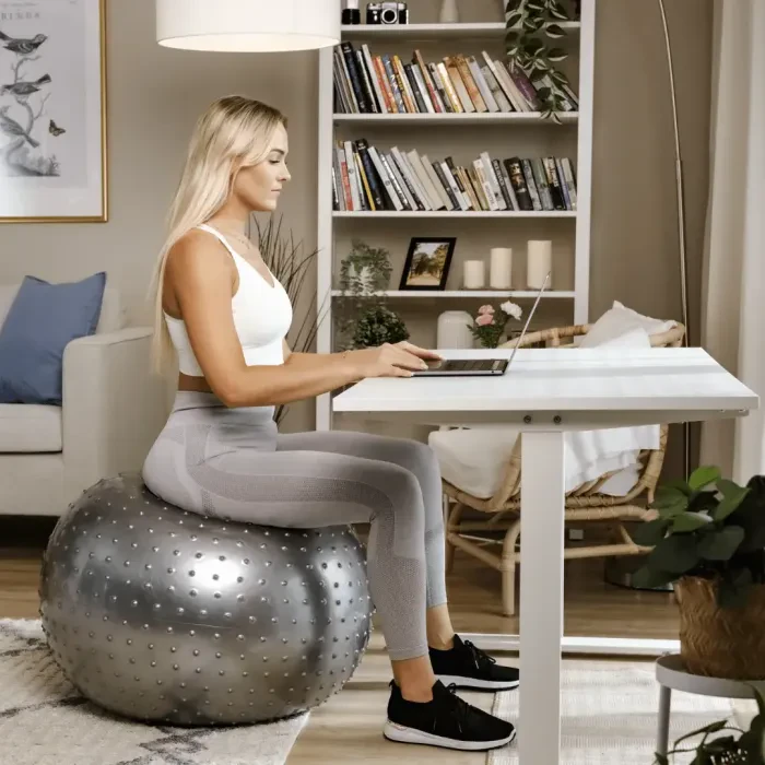 Фитбол массажный Hop-Sport 65см серебристый + насос
