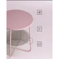 Журнальный столик Leobert Sharp с корзиной розовый