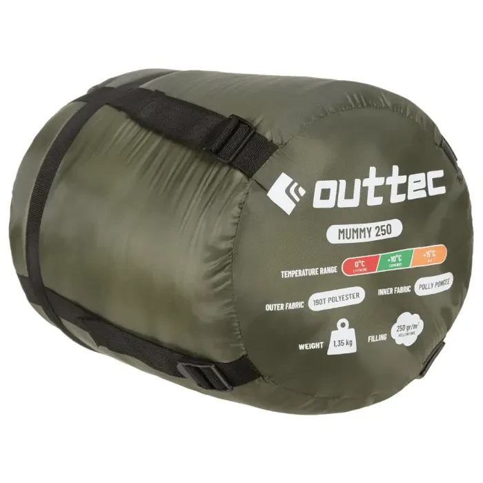 Спальный мешок кокон Outtec Mummy демисезон хаки