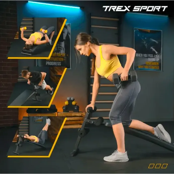 Скамья тренировочная Trex Sport TX-050B для пресса