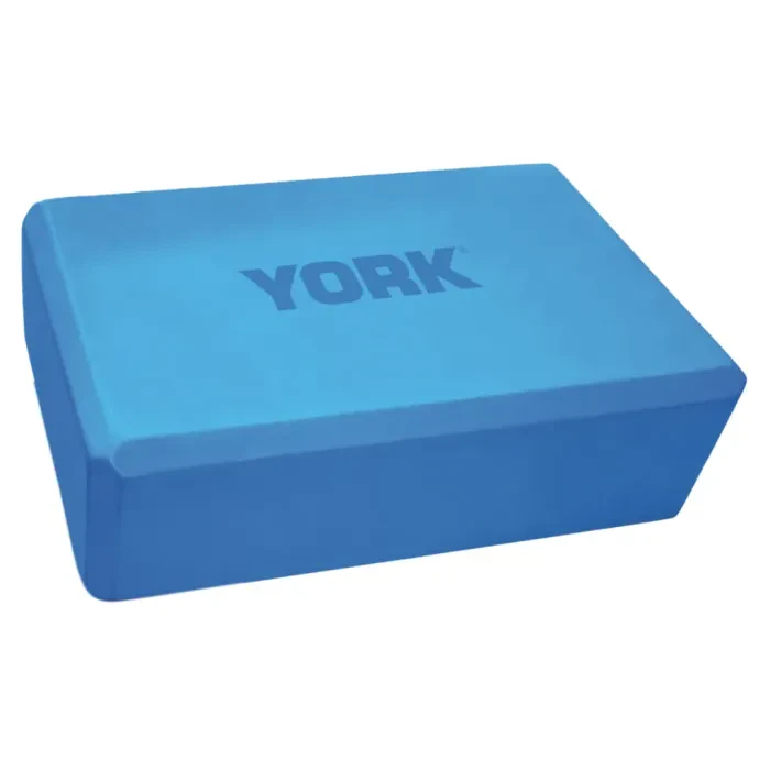 Блок для йоги York Fitness синій: міцний, легкий, для гнучкості, сили та постави.