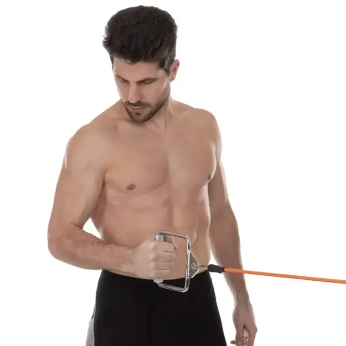 Ручка для тяги York Fitness одинарна хромована: дельта, біцепс, тренажер, фітнес