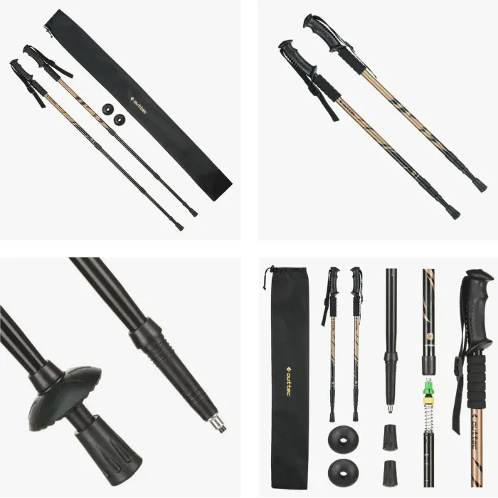 Трекинговые палки Outtec алюминиевые 3-х секционные 65-135см Anti-shock