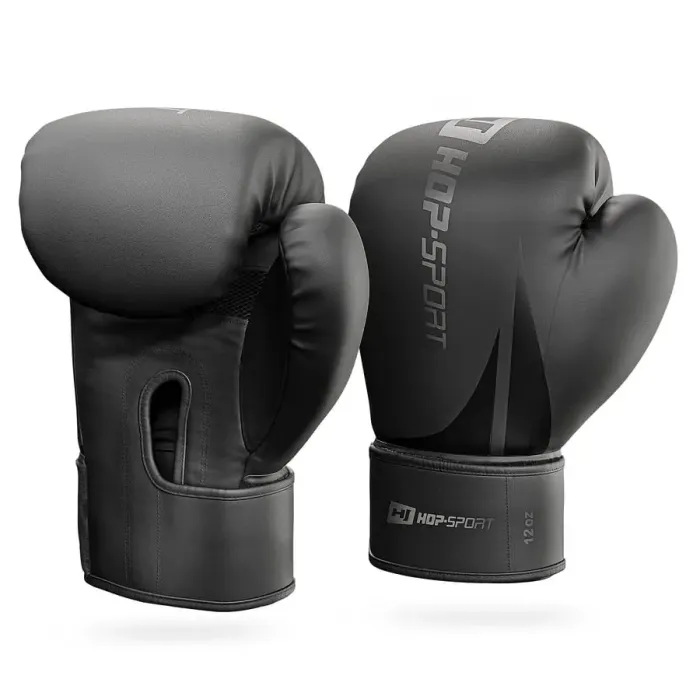 Боксерские перчатки Hop-Sport HS-BG12 12oz черные