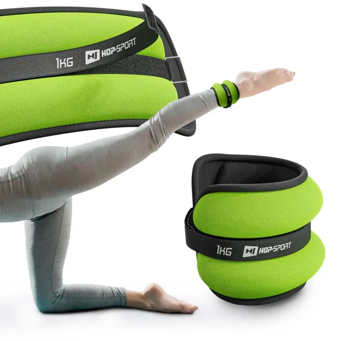 Утяжелители для ног и рук Hop-Sport HS-S002WB 2х1кг зеленые