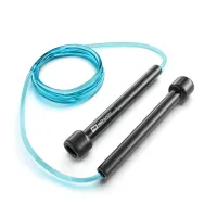 Скакалка Hop-Sport Crossfit NEW з пластиковыми ручками HS-P025JR синяя