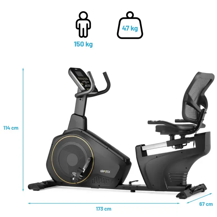 Горизонтальный велотренажер Gymtek XBR6000 электромагнитный