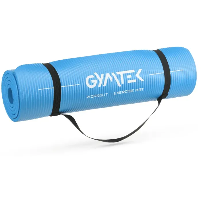 Коврик (мат) для йоги и фитнеса Gymtek NBR 1см голубой