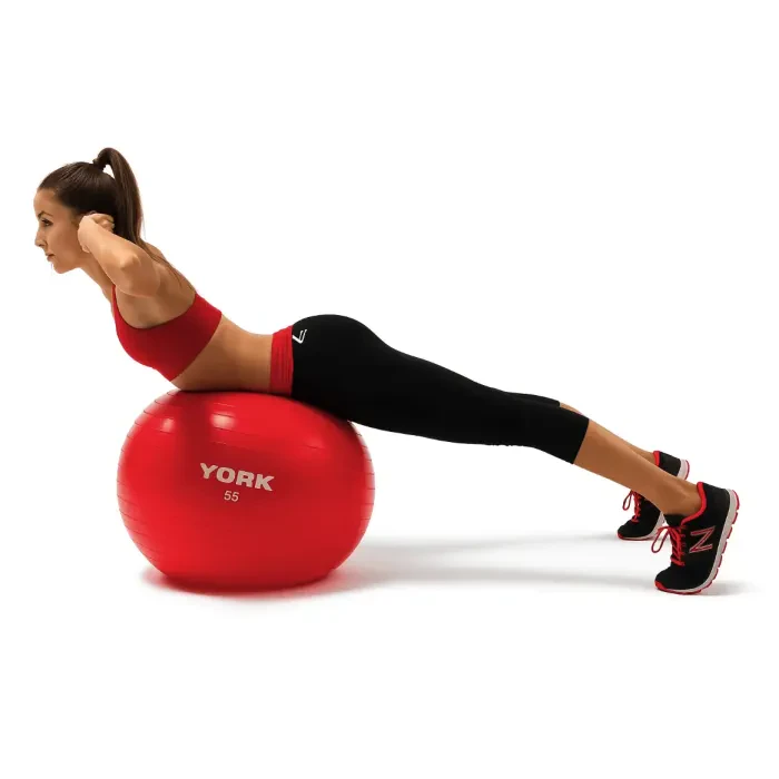 Фитбол York Fitness 55см красный + насос