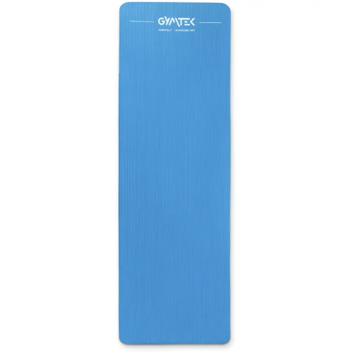 Коврик (мат) для йоги и фитнеса Gymtek NBR 1см голубой