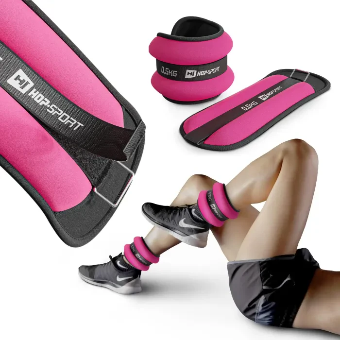 Утяжелители для ног и рук Hop-Sport HS-S001WB 2х0,5кг розовые
