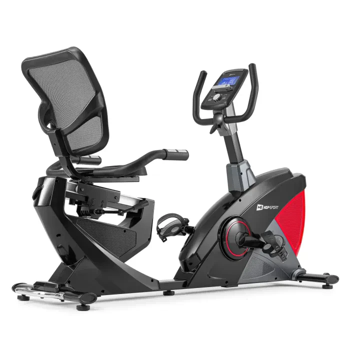 Горизонтальный велотренажер Hop-Sport HS-070L Helix красный iConsole+