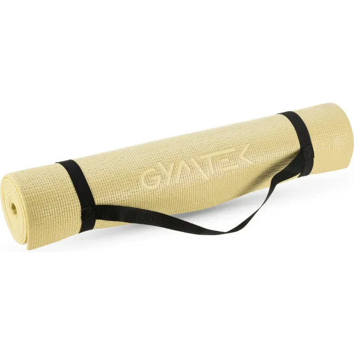 Коврик (мат) для фитнеса и йоги Gymtek Queenfit 0,5см желтый
