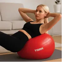 Фитбол York Fitness 55см красный + насос